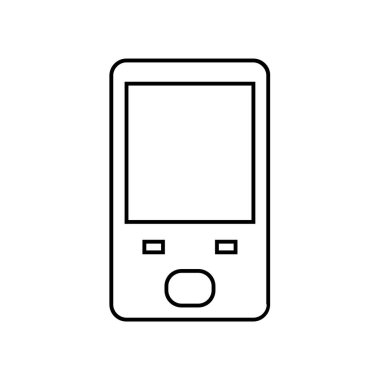 müzik çalar simgesi, vektör illüstrasyonu