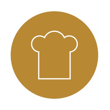 Şef şapka simgesi vektör illüstrasyonu