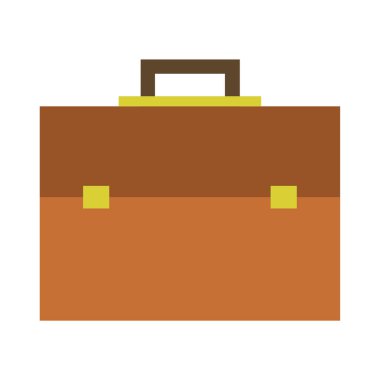 evrak çantası düz simgesi, düz biçim vektör illüstrasyonu