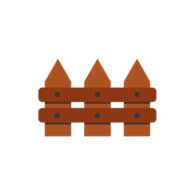 Beyaz arka plan üzerinde izole çit simgesi