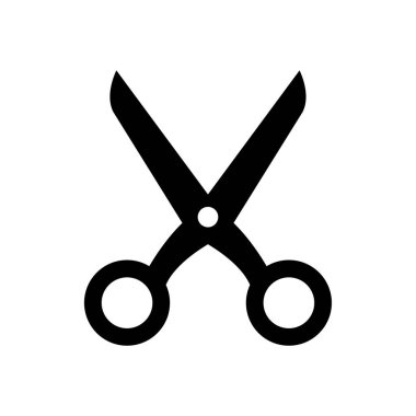 Makas simgesi, vektör illüstrasyonu basit tasarım