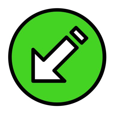 Web ve mobil uygulama tasarımınız için ok simgesi çizimi arkaplanı, ok logosu 