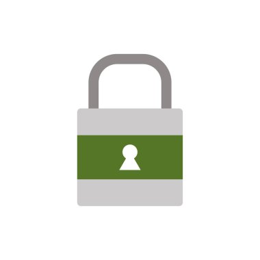 Web ve mobil uygulama tasarımınız için asma kilit ikon vektör resimleme arkaplanı, ok logosu 