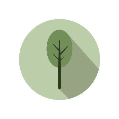 Ağaç simgesi. yeşil renk tasarımı. vektör illüstrasyonu.