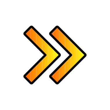 Web ve mobil uygulama tasarımınız için ok simgesi çizimi arkaplanı, ok logosu 