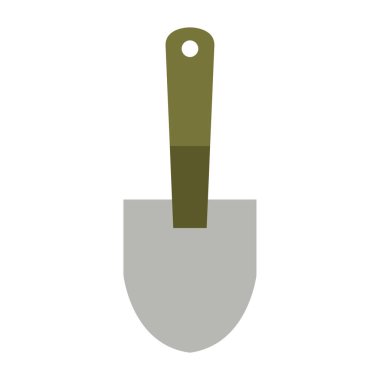 Kazı ve inşaat ikonu için kürek, moda tarzı, beyazda izole  