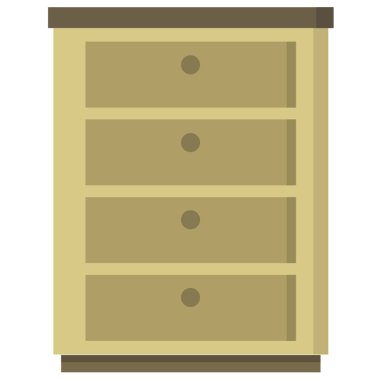 Kabine simgesi beyaz arkaplanda izole edilmiş düz bir şekilde. 