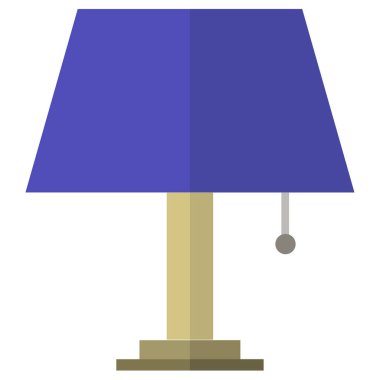 Beyaz arkaplanda izole edilmiş başucu lambası, vektör illüstrasyonu