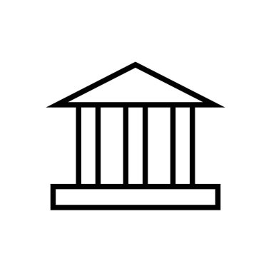 biçimlendirilmiş banka simgesi, vektör illüstrasyonu
