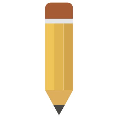 Beyaz arkaplanda kalem simgesi izole edildi