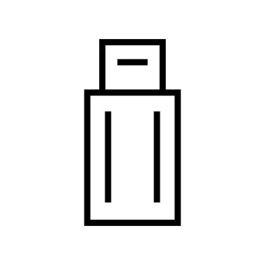 Beyaz arkaplanda modern usb simgesi     