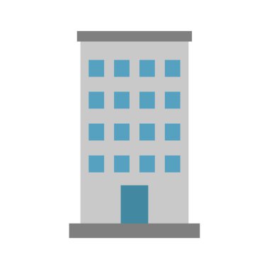 Bina binası simgesi düz stil