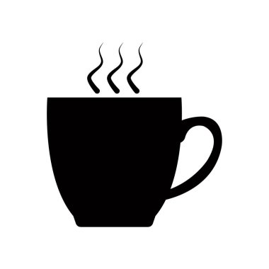 Kahve fincanı vektör simgesi. Kahve fincanı işareti. düz biçim sembolü