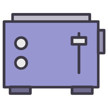 Beyaz arka plan üzerinde izole tost vektör çizim