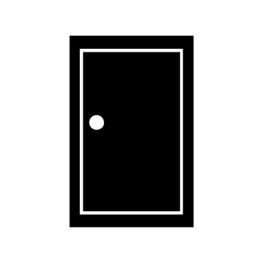 Kapı vektör simgesi. Giriş kapısı, çıkış kapısının vektör grafik çizimi 