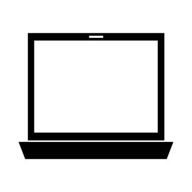 Beyaz arka planda yalıtılmış dizüstü bilgisayar simgesi