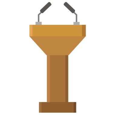 Podyum tribün simgesi, vektör illüstrasyonu