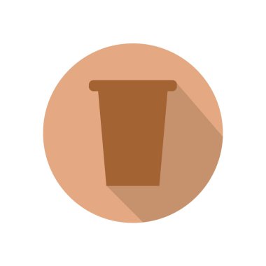 Kova ikonu. Beyaz arkaplanda izole vektör illüstrasyonu. 