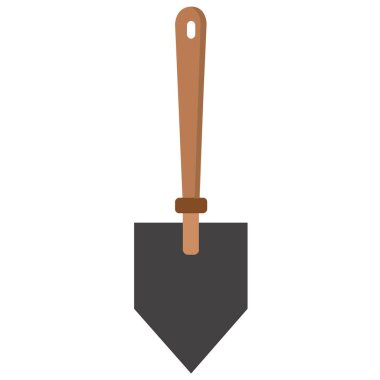 Kürek simgesi, vektör illüstrasyonu basit tasarım