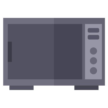 Mikrodalga fırın ikonu. Beyaz arkaplanda resim