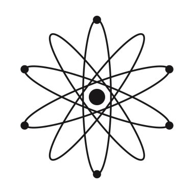 atom simgesi vektör illüstrasyonu