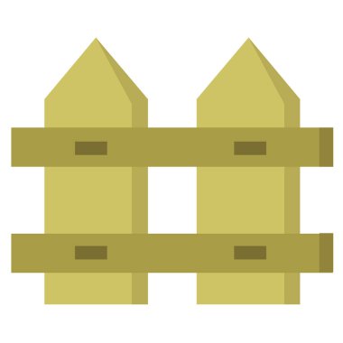 Beyaz arka plan üzerinde izole çit simgesi