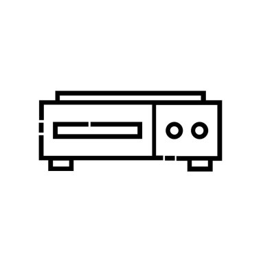 DVD Oyuncu vektör çizimi beyaz arkaplanda izole edildi