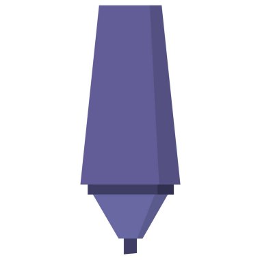 Fosforlu kalem simgesi beyaz arka plan üzerinde