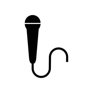 Beyaz arkaplanda mikrofon simgesi 