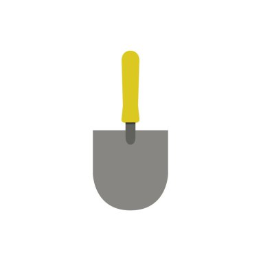 Kazı ve inşaat ikonu için kürek, moda tarzı, beyazda izole  