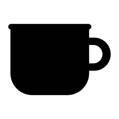 Kahve fincanı vektör simgesi. Kahve fincanı işareti. düz biçim sembolü