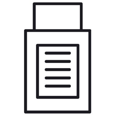 Beyaz arka plan üzerinde izole silgi simgesi