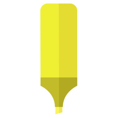 Bir ampulün düz renkli çizgi filmi