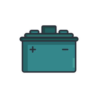 pil simgesi, vektör illüstrasyonu