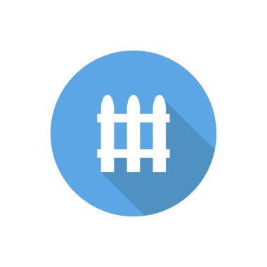 Beyaz arka plan üzerinde izole çit simgesi