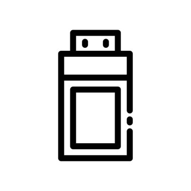 usb çubuk vektör ince çizgi simgesi