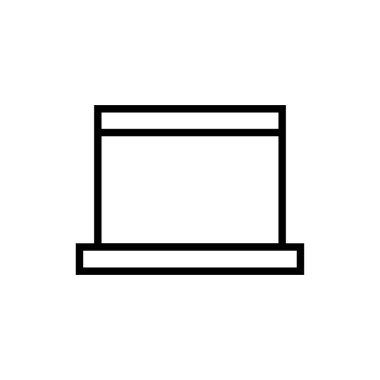 Beyaz arka planda yalıtılmış dizüstü bilgisayar simgesi