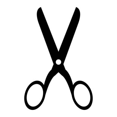 Makas simgesi, vektör illüstrasyonu basit tasarım