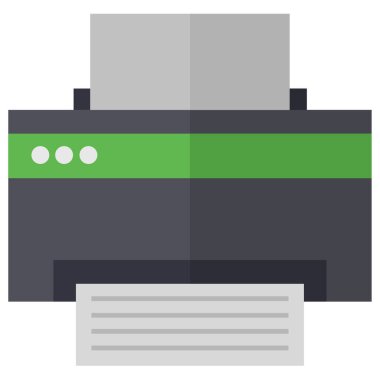 Yazıcı simgesi beyaz arkaplanda izole edildi