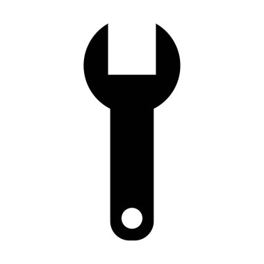 İngiliz anahtarı simgesi, vektör illüstrasyonu basit tasarım