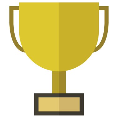 ödül kupası simgesi düz stil 