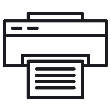 Yazıcı simgesi beyaz arkaplanda izole edildi