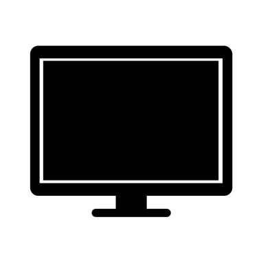 Beyaz arkaplanda televizyon simgesi izole edildi