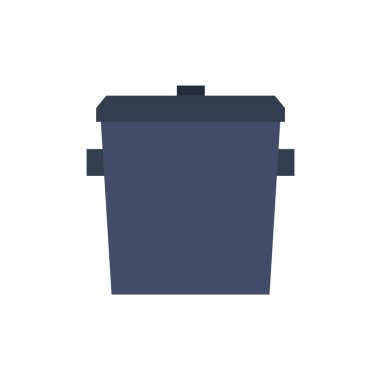 Mutfak çömleği simgesi beyaz arkaplanda izole edilmiş düz stil. 