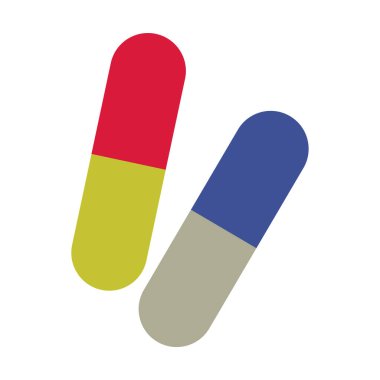 Beyaz arkaplanda izole edilmiş moda ikonu hapları