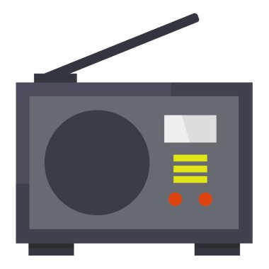 Radyo simgesi vektör çizim şablonu 