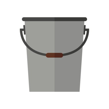 Kova vektör çizimi beyaz arkaplanda izole edildi