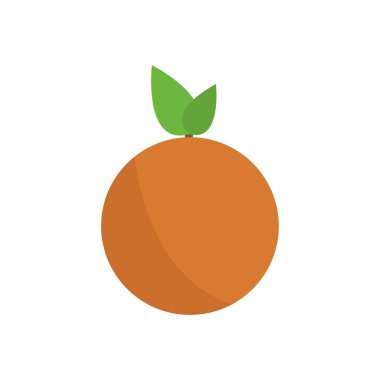 turuncu meyve logo vektör şablonu