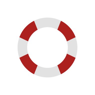 Cankurtaran oy beyaz arkaplan vektör çiziminde izole