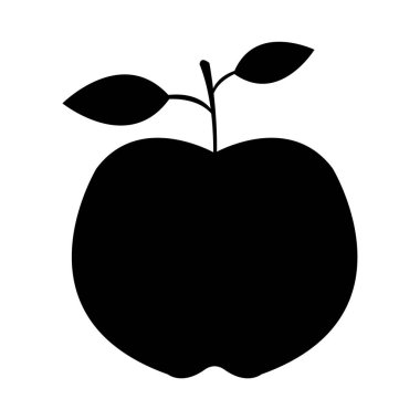 Apple Glyph Vektör Simgesi Tasarımı